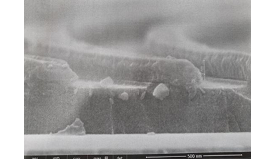 SEM Picture (Test Sample)For SiO2 Etching for PR on Glass(Nano Pattern)